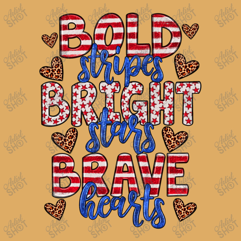 Bold Stripes Bright Stars Brave Hearts Urban Heavy T-shirt | Artistshot