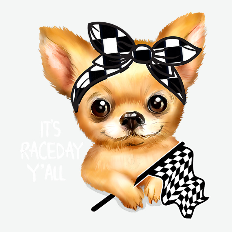 Chihuahua Dog Dirt Track Racing Checkered Race Flag Chihuahua Puppy 50 Urban Heavy T-shirt by circularflap | Artistshot