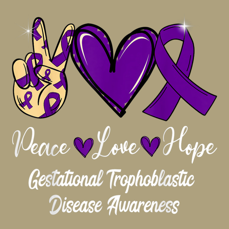 Gestational Trophoblastic Disease Love Hope Purple Ribbon Flat Bill Snapback Cap | Artistshot