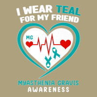 I Wear Teal For My Friend Myasthenia Gravis Awareness Premium T Shirt Flat Bill Snapback Cap | Artistshot