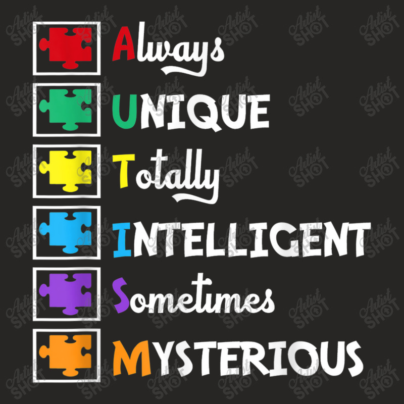 Always Unique Totally Puzzle Autism Awareness Autistic Kids Ladies Fitted T-Shirt by Yuh2105 | Artistshot