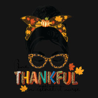 One Thankful Anesthetist Nurse Messy Bun Thanksgiving Fall A Mesh Cap | Artistshot