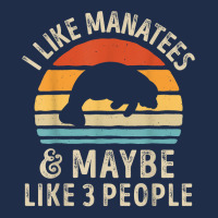 I Like Manatees And Maybe 3 People Sea Cow Lover Retro Men Baseball Cap | Artistshot