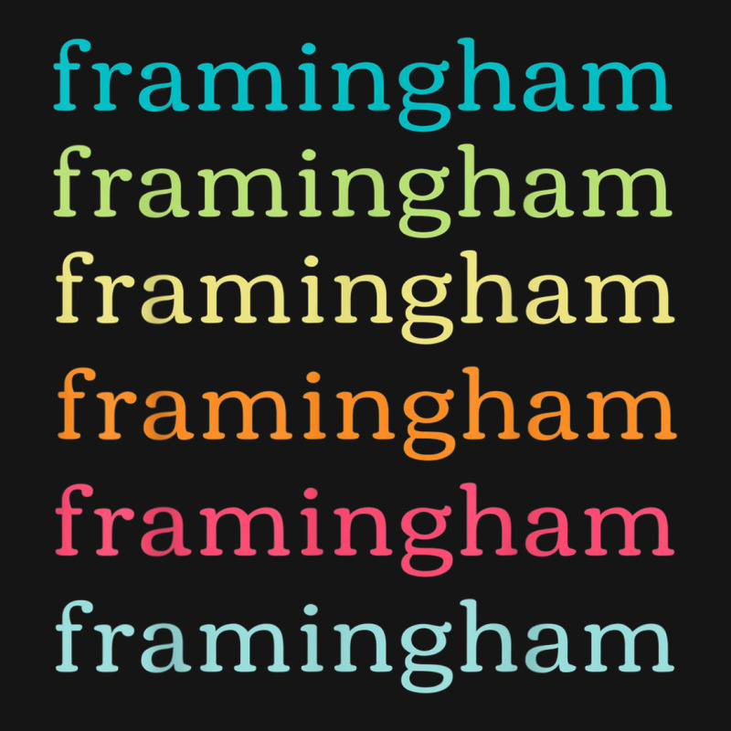 Framingham Massachusetts (ma) Cute And Colorful Text Mesh cap by Sombre | Artistshot