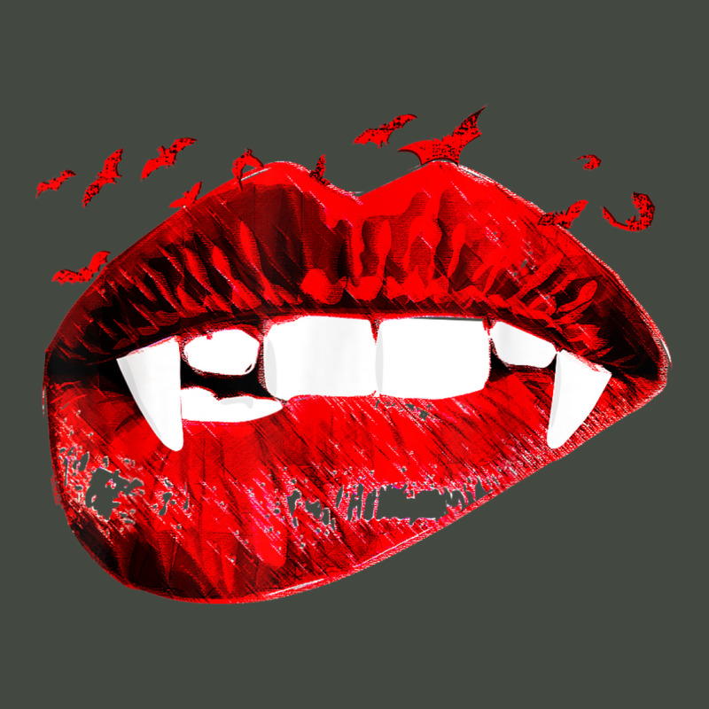 Vampire Kissing Lips Vampire Teeth Bats Halloween Trucker Cap by Amenity | Artistshot