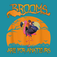 Brooms Are For Amateurs Halloween Witch Riding Flamingo Flat Bill Snapback Cap | Artistshot