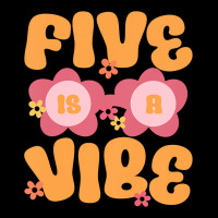 Kids Five Is A Vibe Groovy 5th Birthday Theme Fifth Bday Flower Flat Bill Snapback Cap | Artistshot