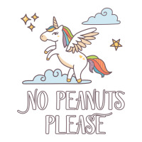 No Peanuts Please  Unicorn Theme For Peanut Allergy Kids Debie Paper Bag - 10 X 5 X 13 | Artistshot