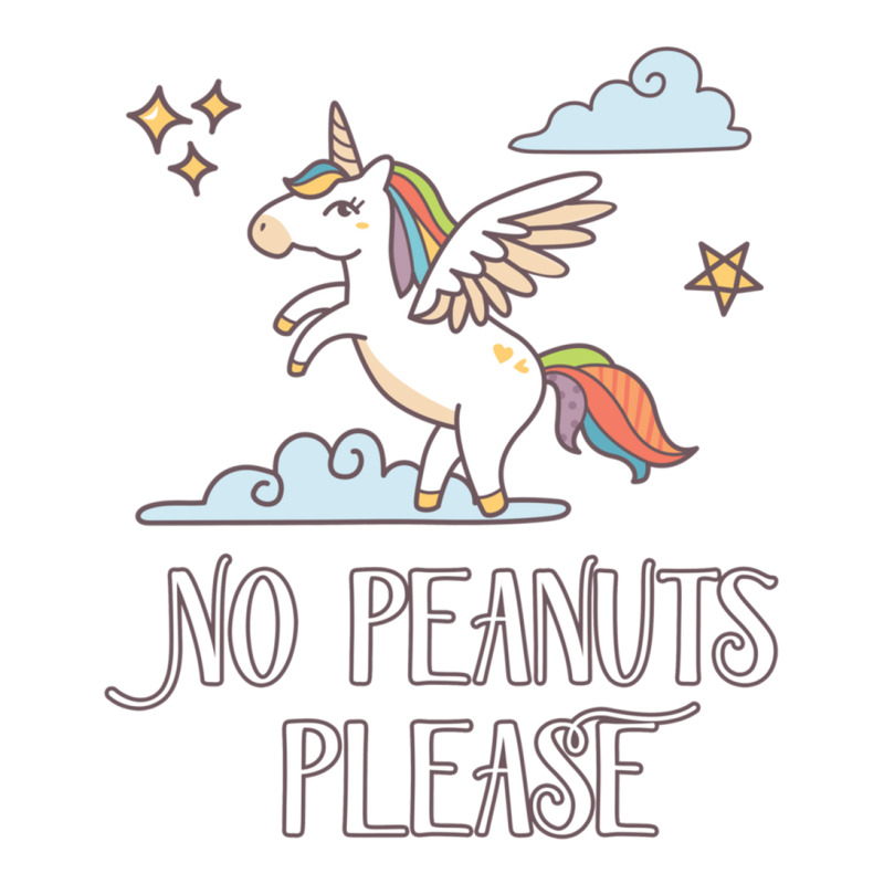 No Peanuts Please  Unicorn Theme For Peanut Allergy Kids Debie Paper Bag - 10 X 5 X 13 | Artistshot