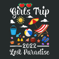 Girls Trip 2022 Summer Vacation Lost Paradise Beach Raglan Baseball Te Women's Triblend Scoop T-shirt | Artistshot