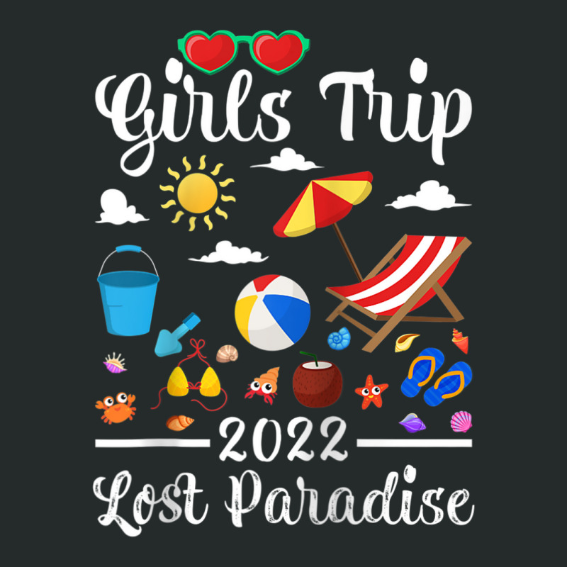 Girls Trip 2022 Summer Vacation Lost Paradise Beach Raglan Baseball Te Women's Triblend Scoop T-shirt by LemonJack | Artistshot