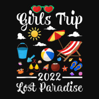 Girls Trip 2022 Summer Vacation Lost Paradise Beach Raglan Baseball Te Crop Top | Artistshot