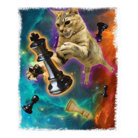 Cats In Space Chess Set Pieces Premium T Shirt Queen Paper Bag - 16 X 6 X 19 1/4 | Artistshot