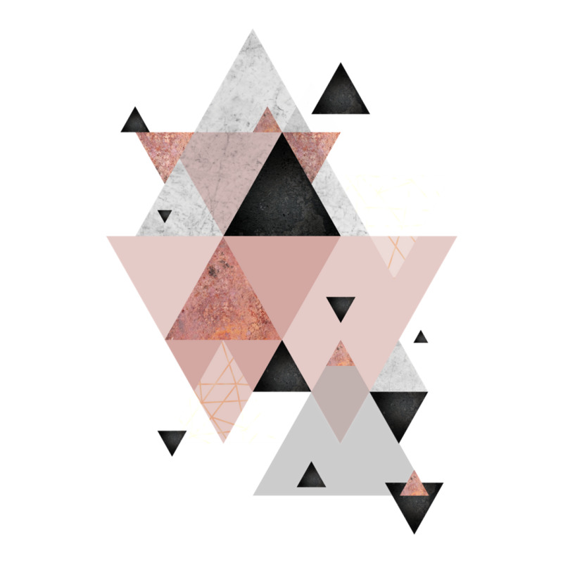 Geometric Compilation In Rose Gold And Blush Pink Wine Paper Bag - 5 1/2 X 3 1/4 X 13 | Artistshot