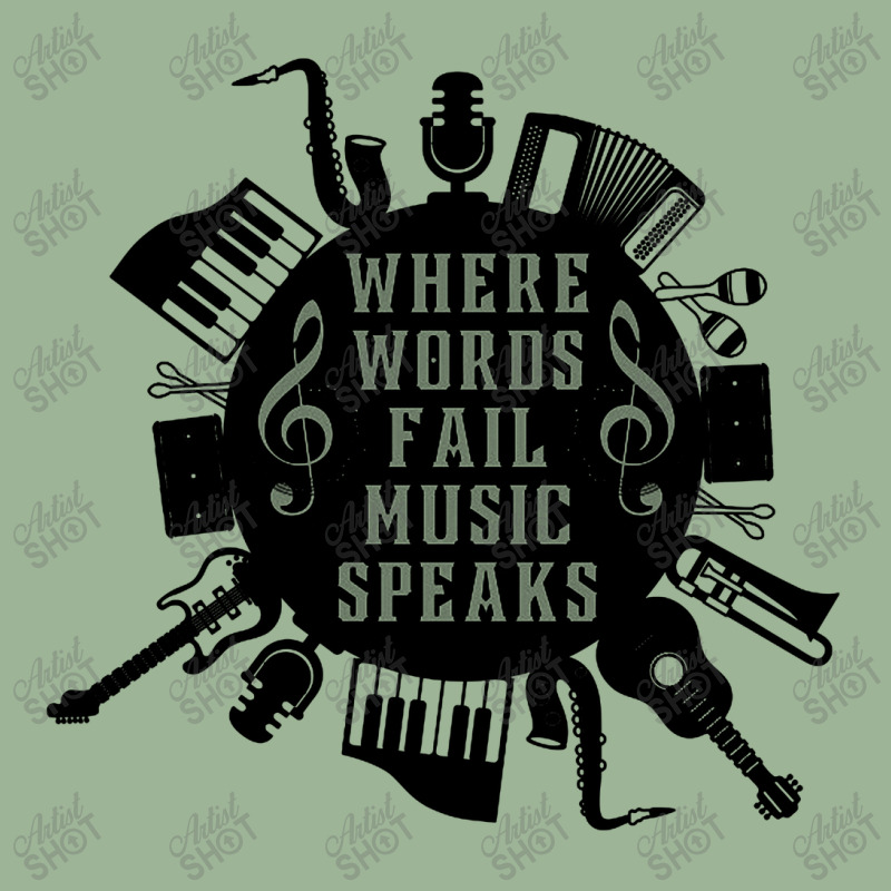 Where Words Fail Music Speaks Urban Heavy T-shirt | Artistshot