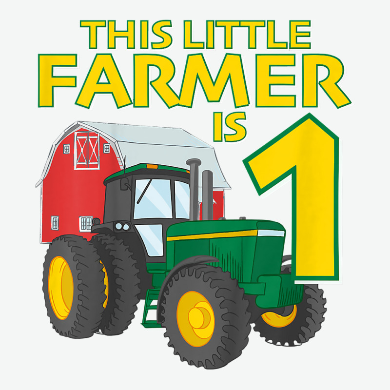 Kids 1 Year Old Green Farm Tractor Birthday Party Farmer 1st Gift T Sh Urban Heavy T-shirt | Artistshot