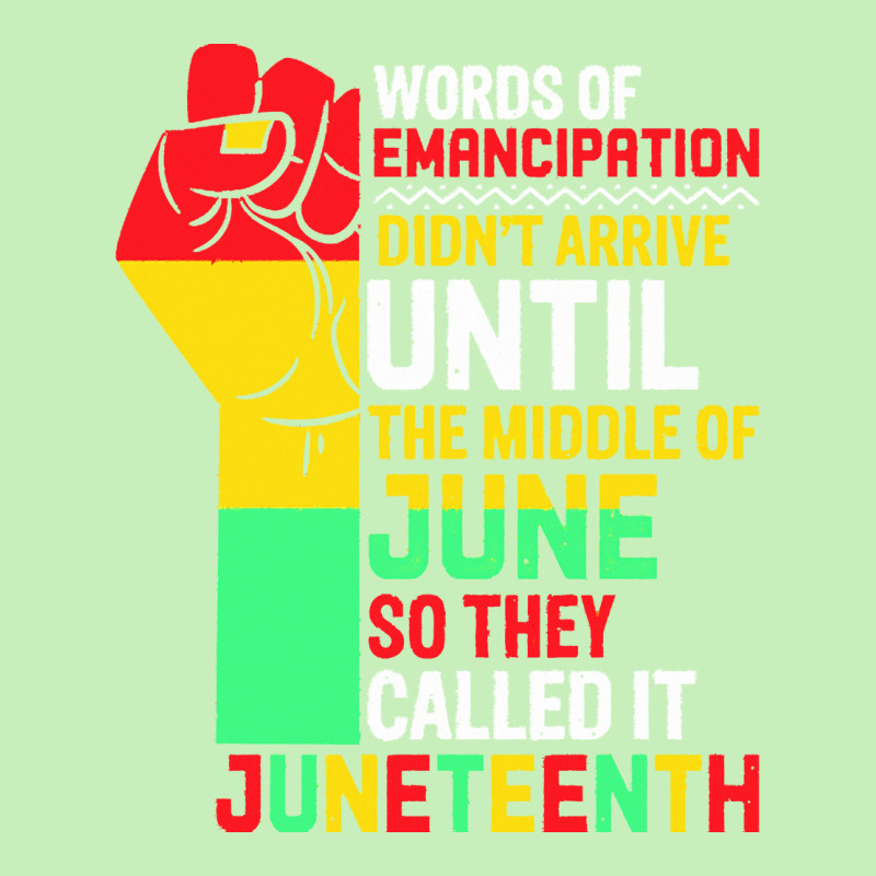 Juneteenth T  Shirt Words Of Emancipation Didn't Arrive Until The Midd Urban Pullover Hoodie | Artistshot