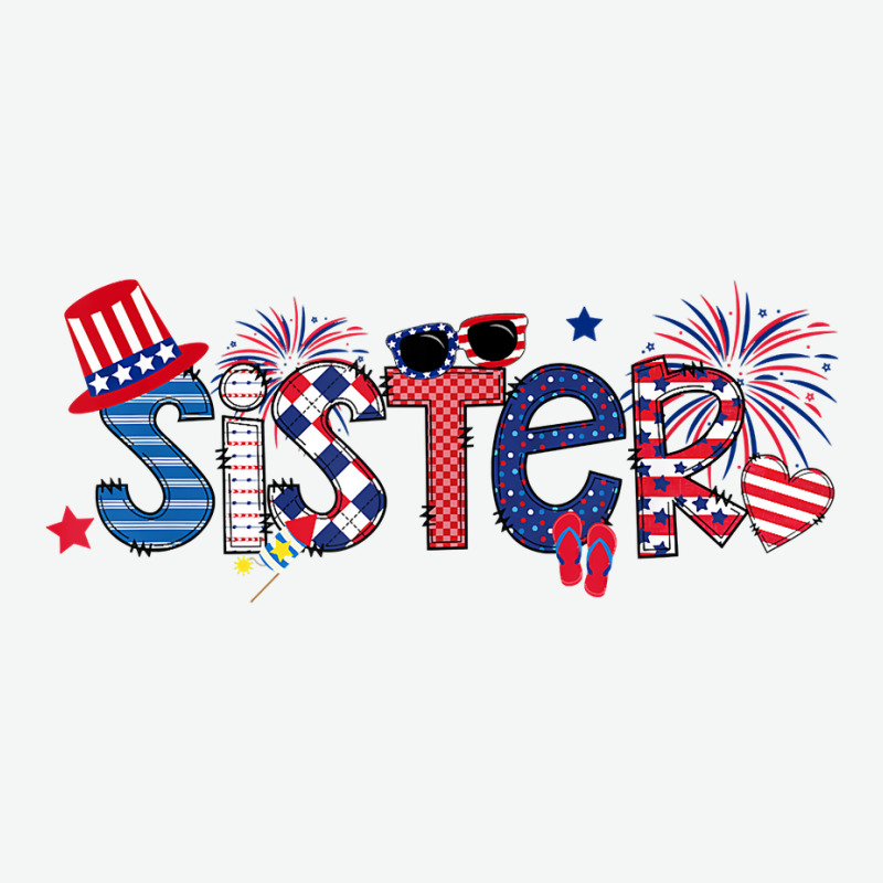 America Sister Flip Flops And Fireworks Sister 4th Of July T Shirt Urban Pullover Hoodie | Artistshot