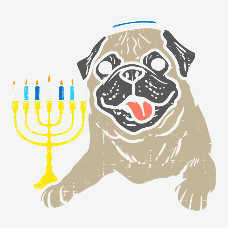 Pug Lover Dog Jewish Pug Dog Menorah Hanukkah Pajamas Chanukah Pjs 6 P Urban Pullover Hoodie | Artistshot