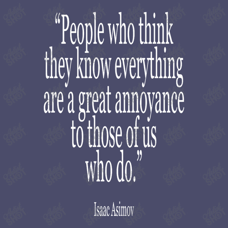 Isaac Asimov - People Who Think They Know Everything Adjustable Baseball Cap by anthonysprag | Artistshot