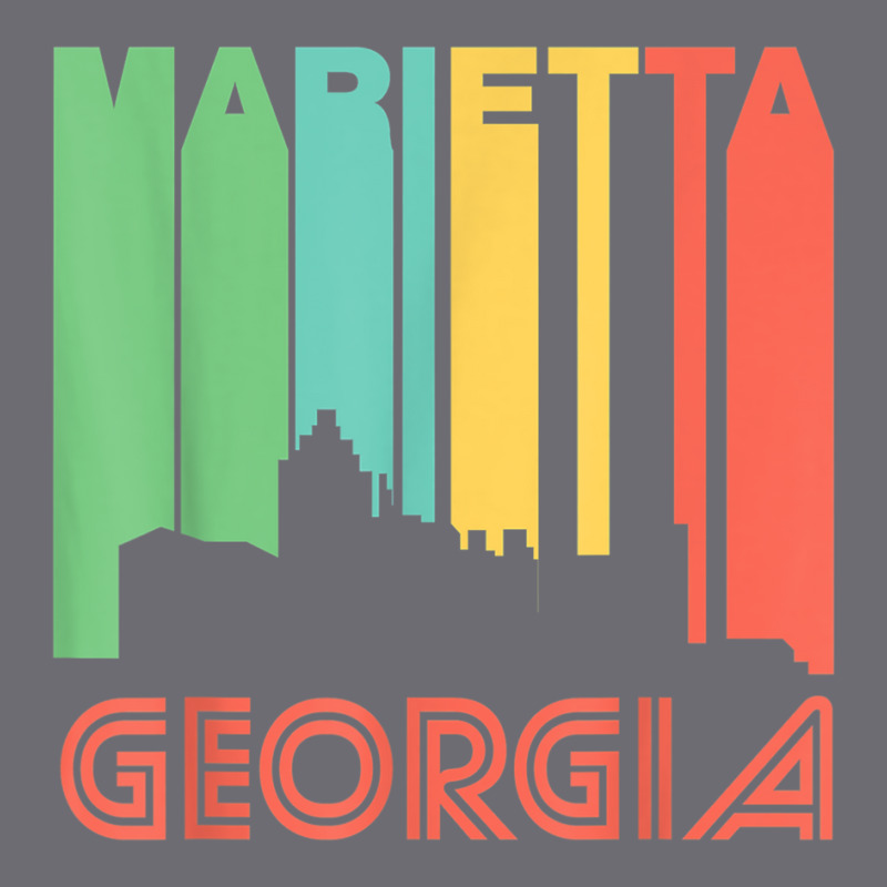 Retro 1970's Style Marietta Georgia Skyline T Shirt Mesh Cap | Artistshot