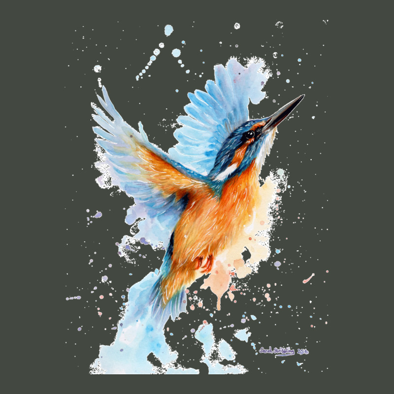 Kingfisher Watercolour Trucker Cap by cm-arts | Artistshot