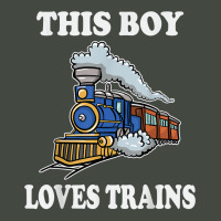 This Boy Loves Trains Gift Train Wagon Lover Gifts T Shirt Trucker Cap | Artistshot