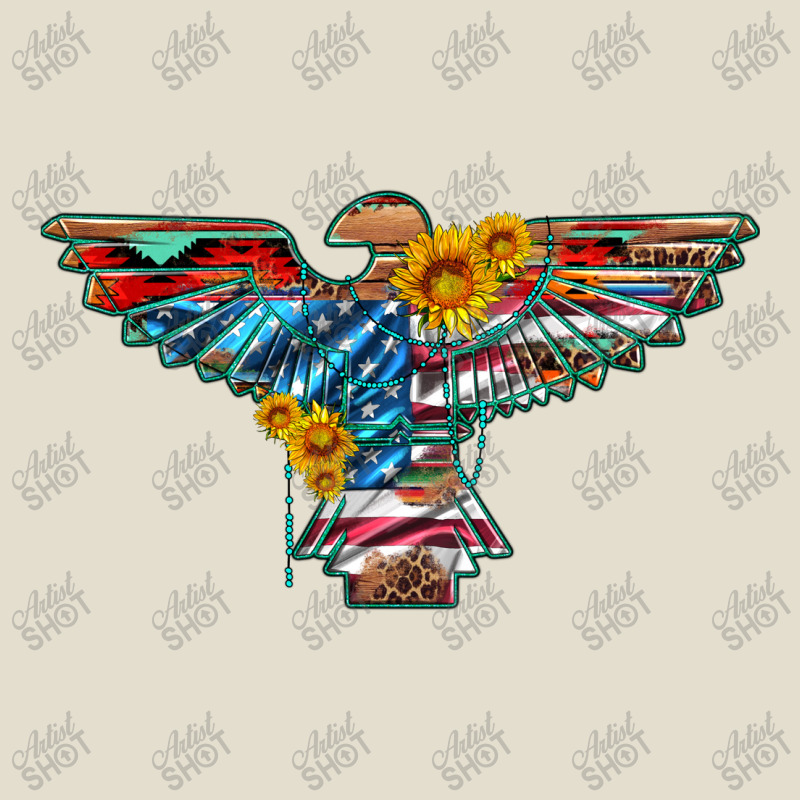 Thunderbird With Usa Flag And Sunflowers Adjustable Baseball Cap | Artistshot