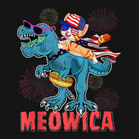 4h Of July Meowica Ca Riding Rex Dinosaur Usa Flag Boys Mesh Cap | Artistshot