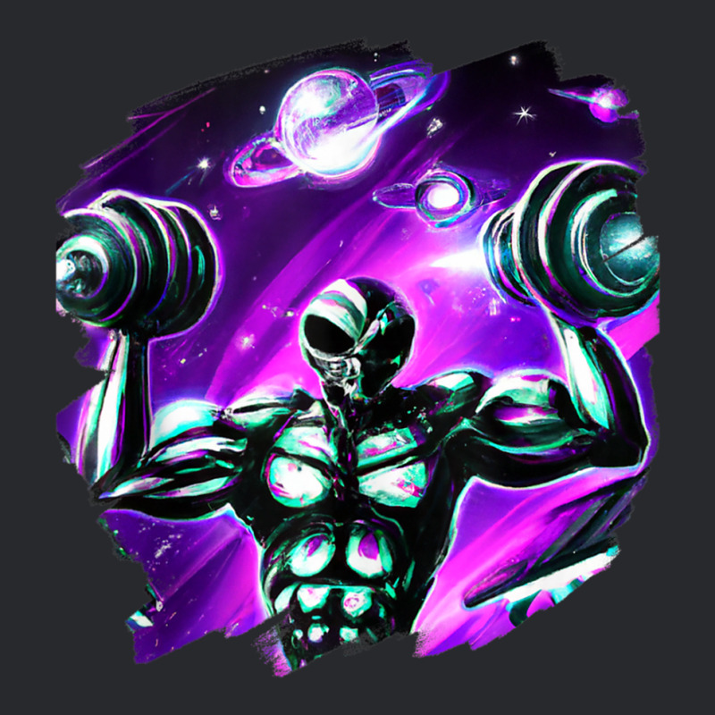 Alien Lifting Weights In Outer Space Alien Weightlifting Tank Top Trucker Cap | Artistshot