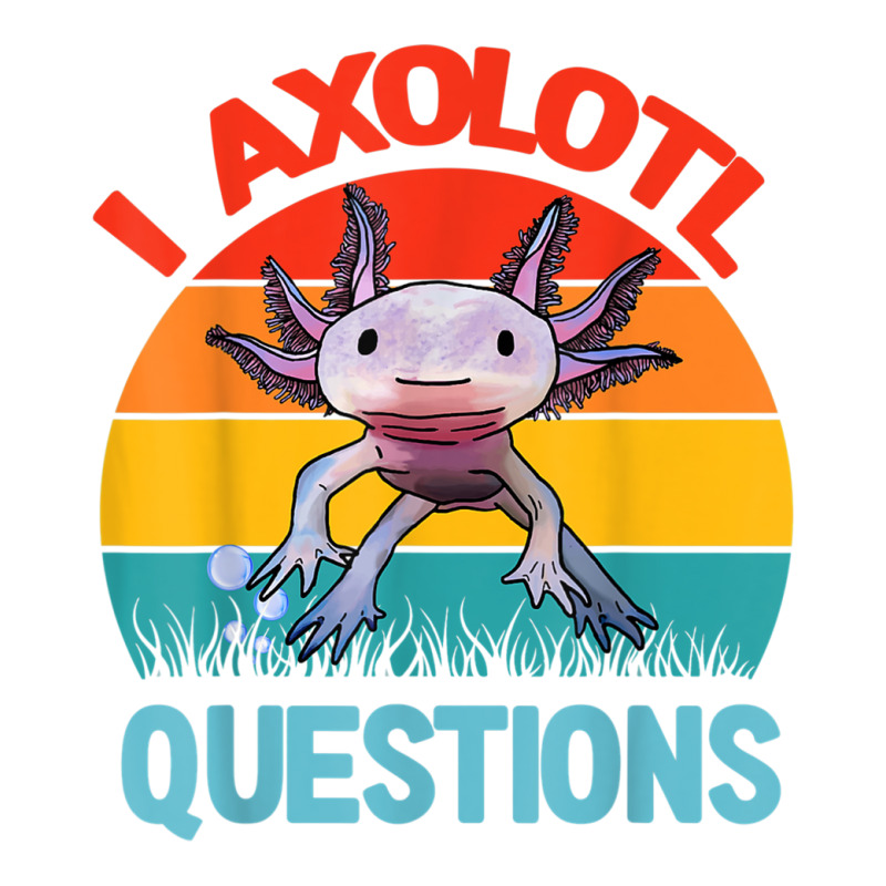 Retro Funny Axolotl I Axolotl Questions Cute Axolotl Kids Debie Paper ...