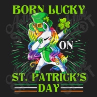 Born Lucky On St Patricks Day Girl St Patrick's Day Unicorn Drawstring Bags | Artistshot