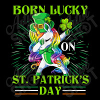 Born Lucky On St Patricks Day Girl St Patrick's Day Unicorn Baby Tee | Artistshot