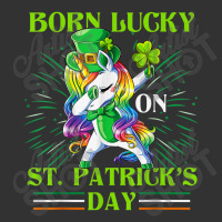 Born Lucky On St Patricks Day Girl St Patrick's Day Unicorn Baby Bodysuit | Artistshot