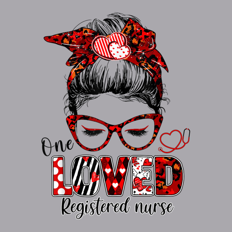 Messy Bun Hair One Loved Registered Nurse Valentine's Day Youth 3/4 Sleeve | Artistshot