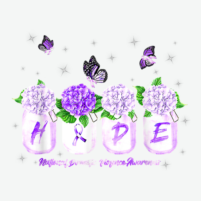 Hope Hydrangea Flower Butterfly Domestic Violence Awareness T Shirt Urban Heavy T-shirt | Artistshot