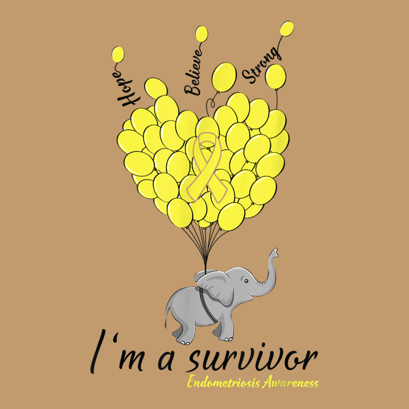 Elephant I'm A Survivor Heart Endometriosis Awareness Gift T Shirt Urban Heavy T-shirt by corni3t6 | Artistshot