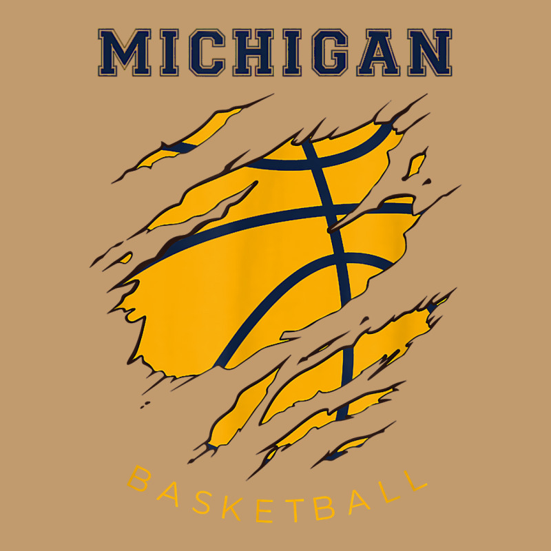 Mi The Wolverine State Distressed Michigan Basketball Hoops T Shirt Urban Heavy T-shirt | Artistshot