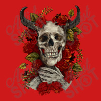 Bull Human Skull With Roses Baseball Cap | Artistshot