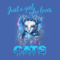 Cute 'just A Girl Who Loves Cats' Tee, Splash Art Cat Lover Mesh Cap | Artistshot