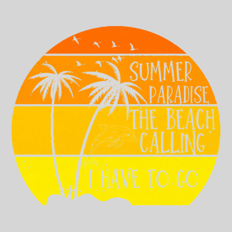 Beach Vacation T  Shirtsummer Paradise The Beach Calling I Have To Go Adjustable Baseball Cap by crushedguideline | Artistshot