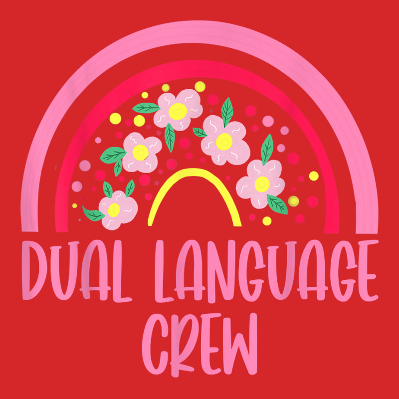 Dual Language Crew Rainbow Bilingual Teacher Dual Language T Shirt Trucker Cap by hankeajrippleex5 | Artistshot