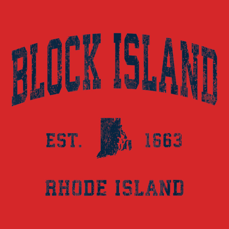 Block Island Rhode Island Ri Vintage Athletic Navy Sports De Trucker Cap by Clinical | Artistshot