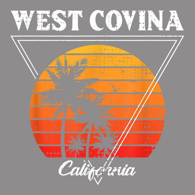 Vintage West Covina California Palm Trees Ca Retro T Shirt Flat Bill Snapback Cap | Artistshot