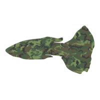 Military Guppy Camo Print Us Rainbow Fish Veteran Men Cub Paper Bag - 8 X 4 1/2 X 10 1/4 | Artistshot