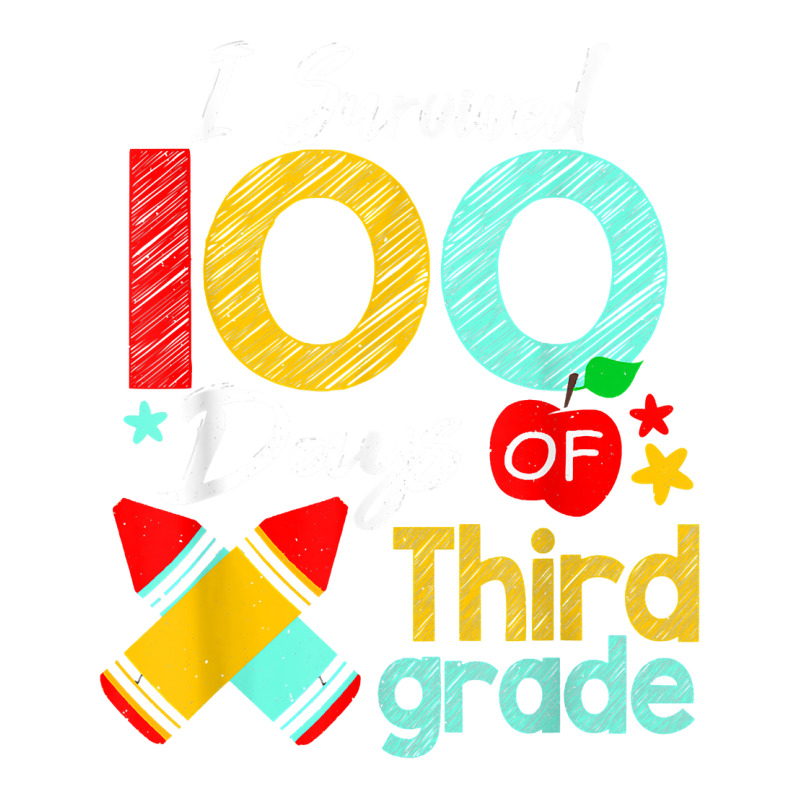 Colors Survived 100th Day Of 3rd Grade 100 Days Of School T Shirt Debie Paper Bag - 10 X 5 X 13 | Artistshot