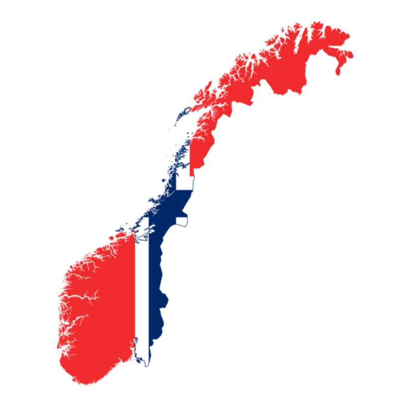 Flag Map Of Norway Jumbo Paper Bag - 18 X 7 X 18 3/4 | Artistshot