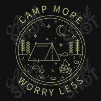 Camp More Worry Less Minimalist Camp Camping Camper Campfire Skinny Tumbler | Artistshot