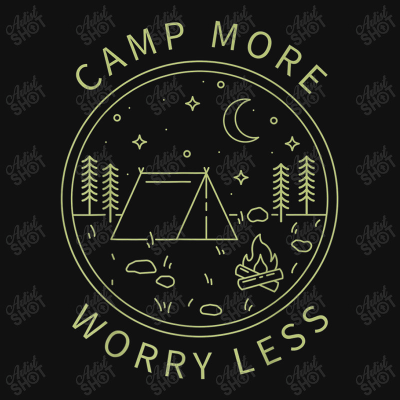 Camp More Worry Less Minimalist Camp Camping Camper Campfire Skinny Tumbler | Artistshot