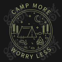 Camp More Worry Less Minimalist Camp Camping Camper Campfire Medium-length Apron | Artistshot